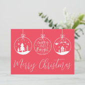 Cartes Pour Fêtes Annuelles Festin Simple Joyeux Noël brillant (Debout devant)