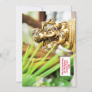 Cartes Pour Fêtes Annuelles Festival de Ganesha Statue de bronze diwali person