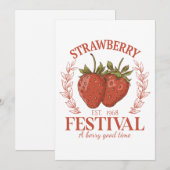 Cartes Pour Fêtes Annuelles Festival de la Fraise (Devant / Derrière)