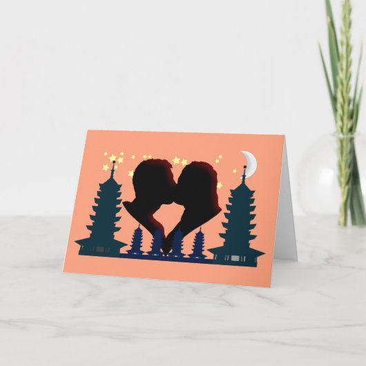 Cartes Pour Fêtes Annuelles Festival de Qixi - Saint-Valentin chinois (Devant)