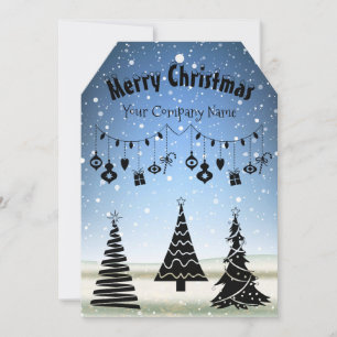 Cartes Pour Fêtes Annuelles Festivals Chritsmas Simple Moderne Wintery Joyeux