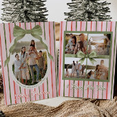 Cartes Pour Fêtes Annuelles Festive Bow Photo Christmas Cards