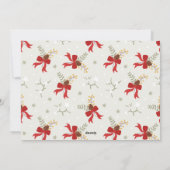 Cartes Pour Fêtes Annuelles Festive Bows Joyeux Noël (Dos)