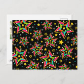 Cartes Pour Fêtes Annuelles Festive Bright Merry Holiday Star (Devant / Derrière)