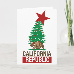 Cartes Pour Fêtes Annuelles Festive California Republic for the Holidays