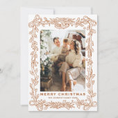 Cartes Pour Fêtes Annuelles Festive Christmas Boho Beige Bow Ribbon 5 Photo (Devant)