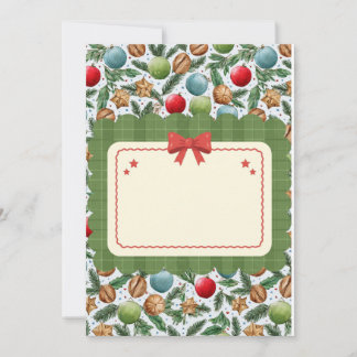 Cartes Pour Fêtes Annuelles Festive Christmas Flat Card