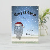 Cartes Pour Fêtes Annuelles Festive Chritsmas Party Funny mignon Santa Claus (Debout devant)