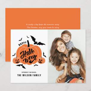 Cartes Pour Fêtes Annuelles Festive Citrouilles Éffrayants Happy Halloween pho