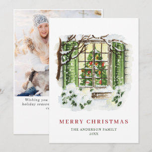 Cartes Pour Fêtes Annuelles Festive Country House Maison de Noël Salutation