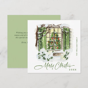 Cartes Pour Fêtes Annuelles Festive Country House Maison de Noël Salutation