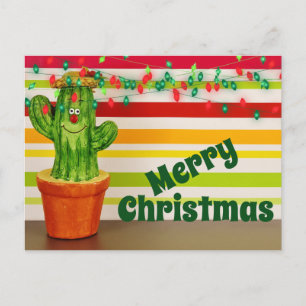 Cartes Pour Fêtes Annuelles Festive de Cactus mignonne Sud-Ouest Joyeux Noël