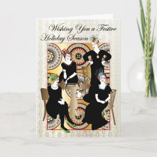 Cartes Pour Fêtes Annuelles Festive de Mah Jongg