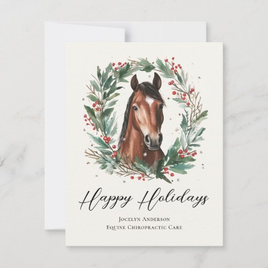 Cartes Pour Fêtes Annuelles Festive Equestrio Entreprise photo (Devant)