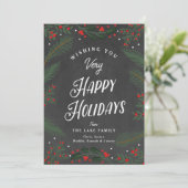 Cartes Pour Fêtes Annuelles Festive et Berries sur mesure (Debout devant)