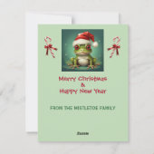 Cartes Pour Fêtes Annuelles Festive Fen-Dweller | Noël à la grenouille des arb (Dos)