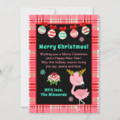 Cartes Pour Fêtes Annuelles Festive Flamingo Merry Christmas (Devant)