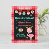 Cartes Pour Fêtes Annuelles Festive Flamingo Merry Christmas (Debout devant)