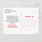 Cartes Pour Fêtes Annuelles Festive Flamingo Merry Christmas with Name (Dos)