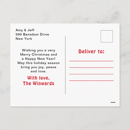 Cartes Pour Fêtes Annuelles Festive Flamingo Merry Christmas with Name (Dos)