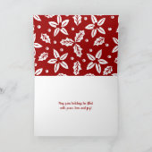 Cartes Pour Fêtes Annuelles Festive Fleurs de Noël (Intérieur)