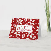 Cartes Pour Fêtes Annuelles Festive Fleurs de Noël (Devant)