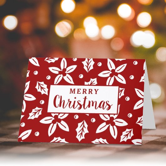 Cartes Pour Fêtes Annuelles Festive Fleurs de Noël