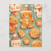 Cartes Pour Fêtes Annuelles Festive Gingerbread Cookies (Devant)