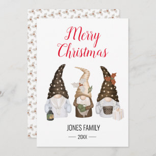 Cartes Pour Fêtes Annuelles Festive Gnomes Joyeux Noël