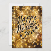 Cartes Pour Fêtes Annuelles Festive Gold Sparkling Star Bonne année (Devant)