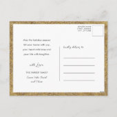 Cartes Pour Fêtes Annuelles Festive Gold Sparkling Star Bonne année (Dos)