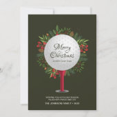 Cartes Pour Fêtes Annuelles Festive Golf Tee Shot Noël Verdure (Devant)