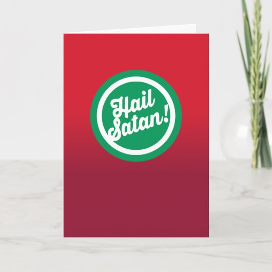 Cartes Pour Fêtes Annuelles Festive Hail Satan (Devant)