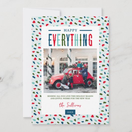 Cartes Pour Fêtes Annuelles Festive Happy Everything 4 Photo (Devant)