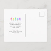 Cartes Pour Fêtes Annuelles Festive Joyeux et brillant unique photo Noël (Dos)