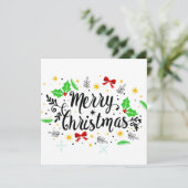 Cartes Pour Fêtes Annuelles Festive Joyeux Noël (Debout devant)