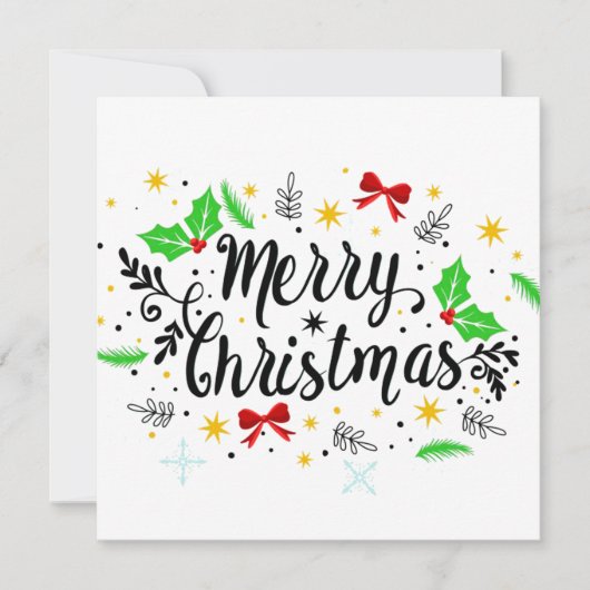 Cartes Pour Fêtes Annuelles Festive Joyeux Noël (Devant)