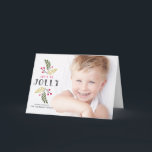 Cartes Pour Fêtes Annuelles Festive Let's Be Jolly Berries and Green Photo<br><div class="desc">Soyons joyeux ! Envoyez vos souhaits de vacances avec cette carte de vacances photo. Il présente une typographie moderne aux accents de verdure et de baies. Personnalisez en ajoutant vos propres détails.</div>