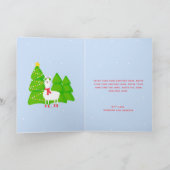Cartes Pour Fêtes Annuelles Festive Llama Christmas (Intérieur)