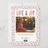 Cartes Pour Fêtes Annuelles Festive Love and Joy 4 Photo (Devant)