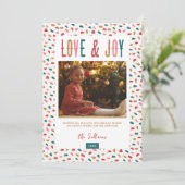 Cartes Pour Fêtes Annuelles Festive Love and Joy 4 Photo (Debout devant)