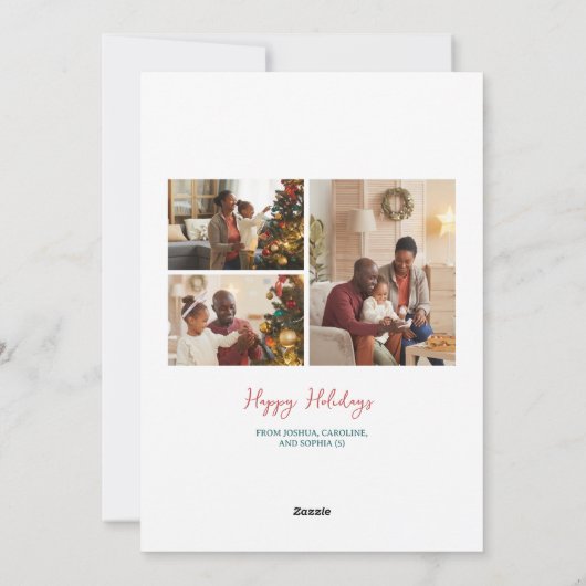 Cartes Pour Fêtes Annuelles Festive Love and Joy 4 Photo (Dos)