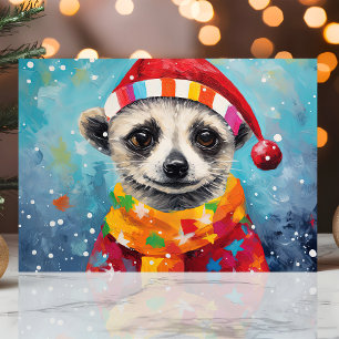 Cartes Pour Fêtes Annuelles Festive Meerkat Noël