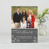 Cartes Pour Fêtes Annuelles Festive Merry Christmas Holiday Photo Card (Debout devant)