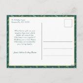 Cartes Pour Fêtes Annuelles Festive mignonne Noël Floral 1 Photo (Dos)