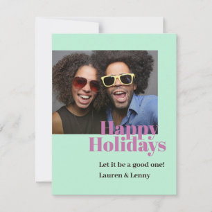 Cartes Pour Fêtes Annuelles Festive moderne Bold Happy Holiday