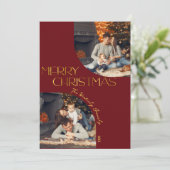 Cartes Pour Fêtes Annuelles Festive moderne Joyeux Arc de Noël (Debout devant)