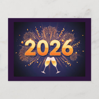 Cartes Pour Fêtes Annuelles Festive New Year postcard