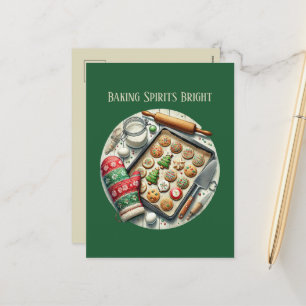 Cartes Pour Fêtes Annuelles Festive Noël biscuit amoureux de la boulangerie