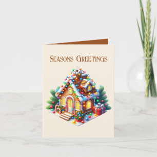Cartes Pour Fêtes Annuelles Festive Noël en pain d'épices maison ajouter le me